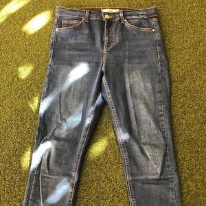 Topshop high rise Jamie moto denim jeans size 28